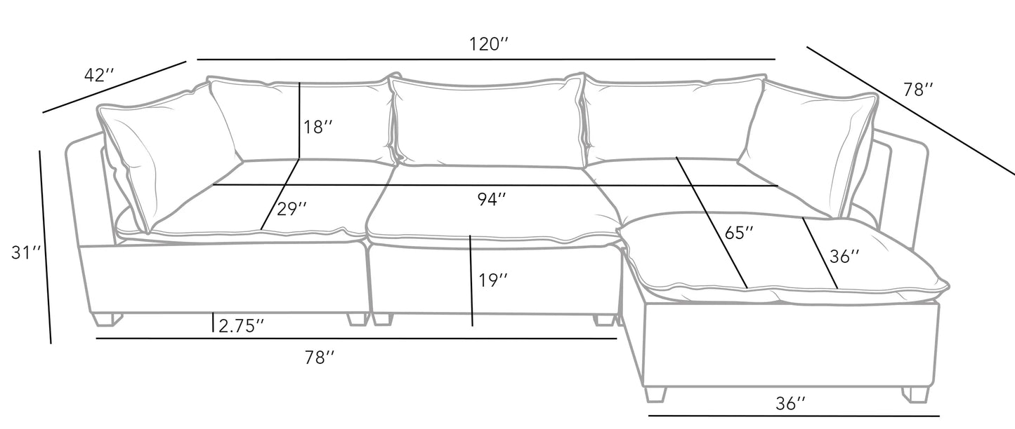 Kova Sofa + Ottoman